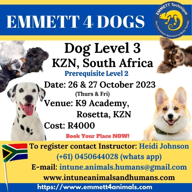 Dog Level 3 - Rosetta, KZN, South Africa - 26 & 27 October 2023